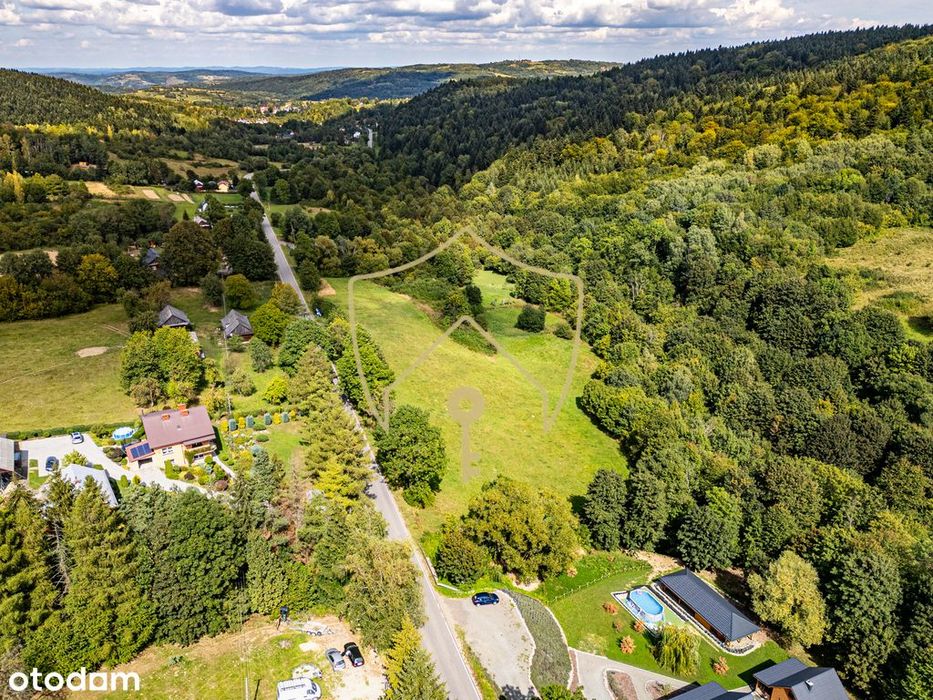 Pięknie położona działka w sercu Beskid - Więcej