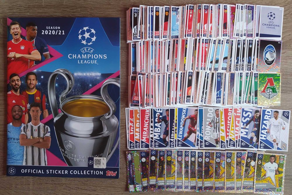 Topps UEFA Champions League 2020/2021 album + komplet 582 naklejki