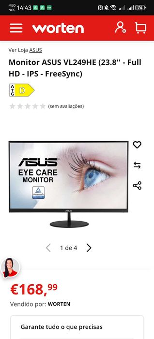 Monitor ASUS VL249HE