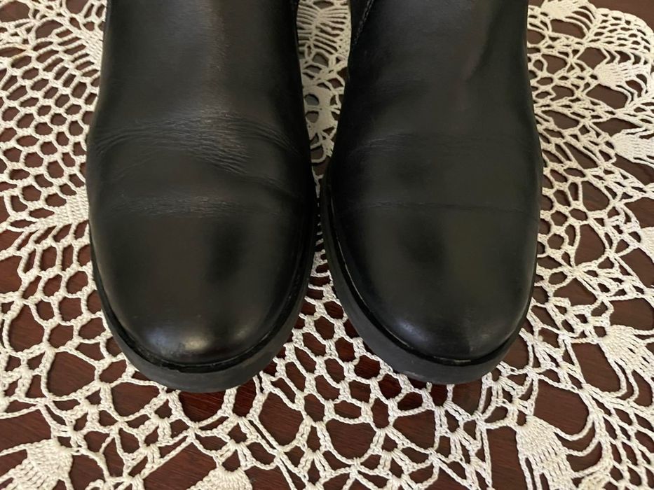 Зимові чоботи  ботфорти,шкіра,замш,40 р