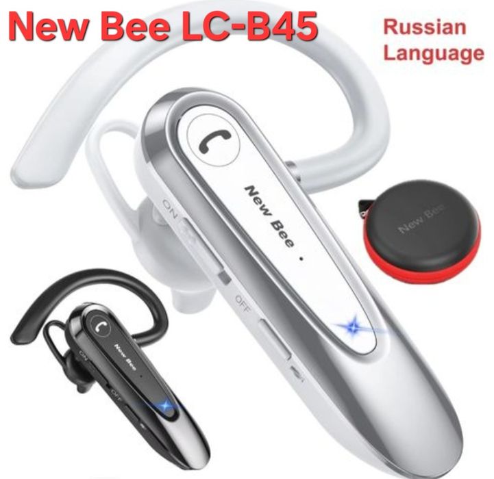 (НОВЫЙ) Русскоязычная версия Bluetooth гарнитура New Bee M53 / LC-B45