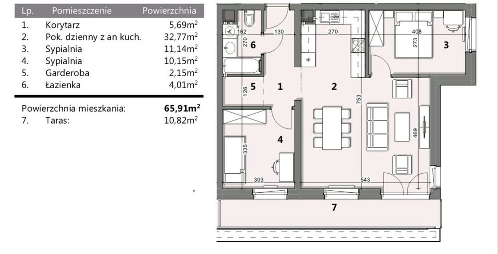 Mieszkanie na sprzedaż 65.91 na osiedlu "Apartamenty nad wilga''