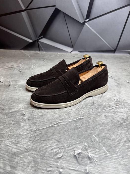 Замшевые туфли лоферы 40-45