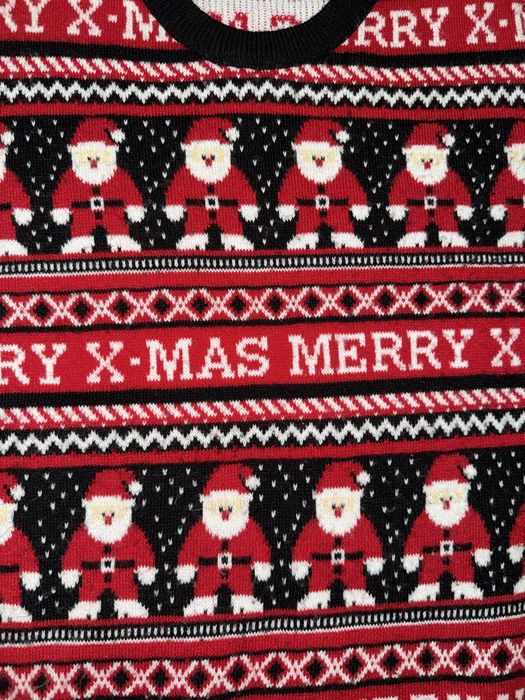 Sweter dziecięcy, świąteczny wzór, r.134/140