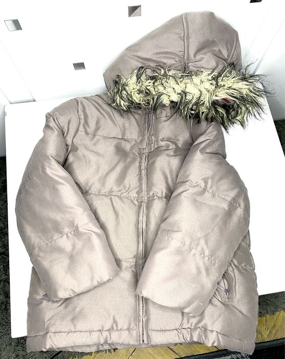 Kurtka Płaszcz zimowa Unisex dziecięcy brązowy