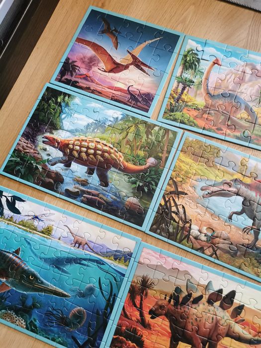 Puzzle Trefl 10 w 1 kompletne dinozaury dino 10in1 jurassic World 4+