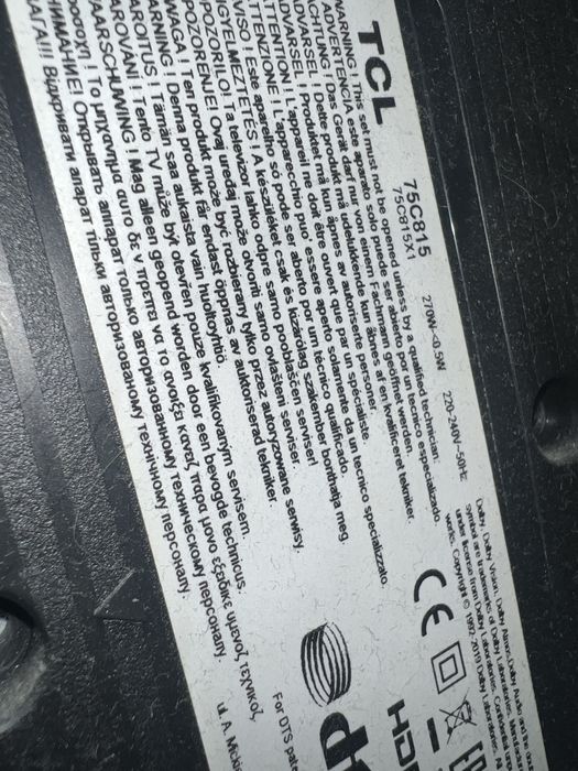 Телевізор Tcl 75