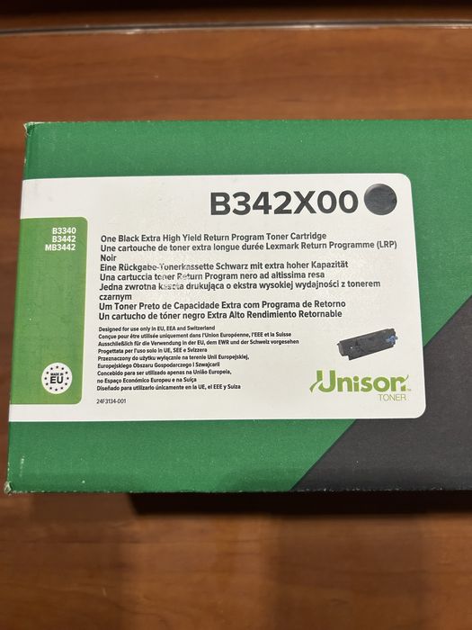Tusz toner czarny Lexmark B342X00