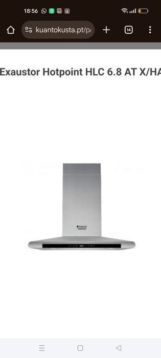Exaustor hotpoint novo na caixa