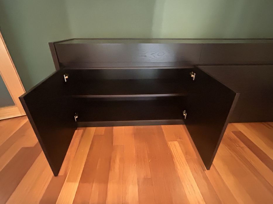 Aparador  buffet wenge com gavetas e portas  Casadek medidas  50x238