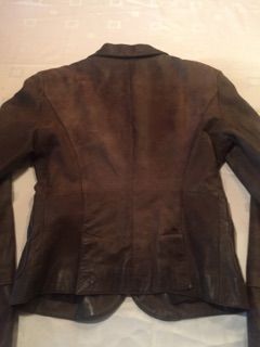 CAMAIEU_Marynarka / Kurtka_Skóra Nat._Brąz_ S_ OKAZJA