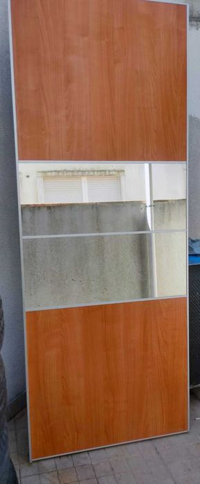 2 Portas de roupeiro com espelho embutido