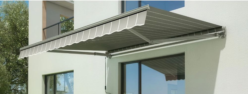 Markiza balkonowa CLASSIC 300x250 Grey/White - Gutroof