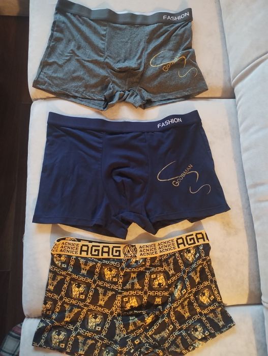 3 pary męskich bokserek bielizna nowe S