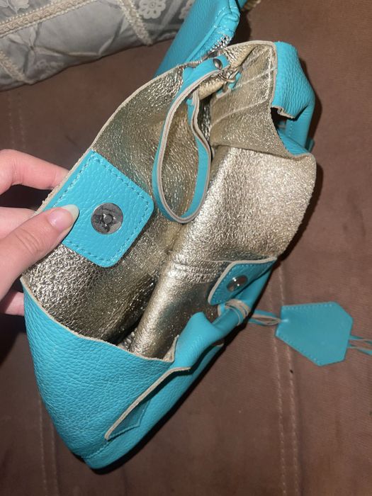 Бирюза сумка шкіра бренд