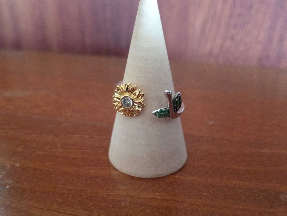 Anel de Prata 925, Girassol