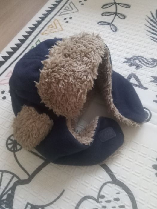 Ciepła zimowa czapka pilotka r. 51 cm. Tanio