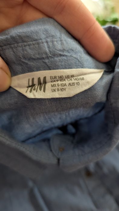 Бавовняна рубашка H&M на дівчинку
