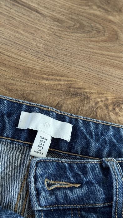 Jeansy H&M 38 wide leg wysoki stan