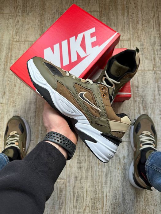 Кросівки Чоловічі Nike M2K Tekno Khaki & Black & Brown
