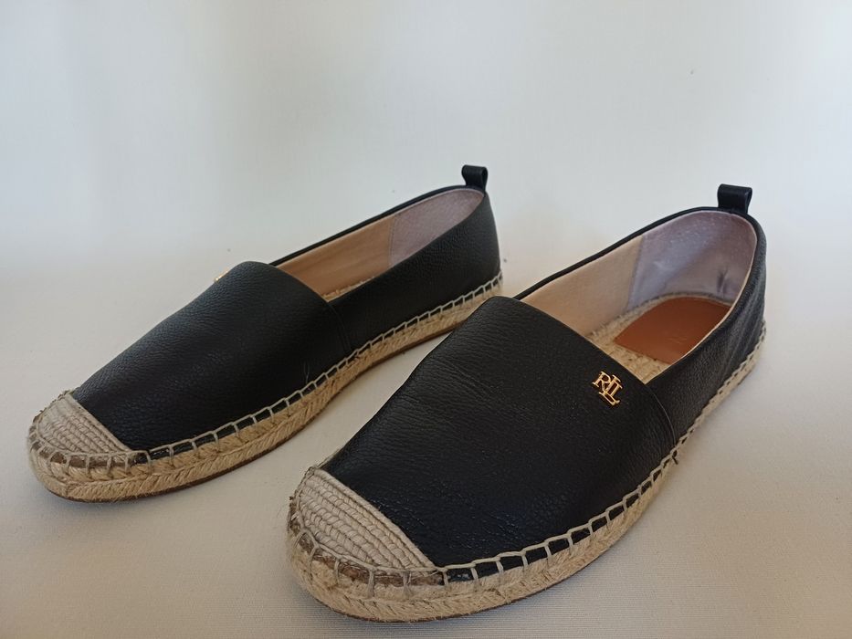 LAUREN Ralph Lauren ESPADRYLE damskie skórzane 39 IDEALNE
