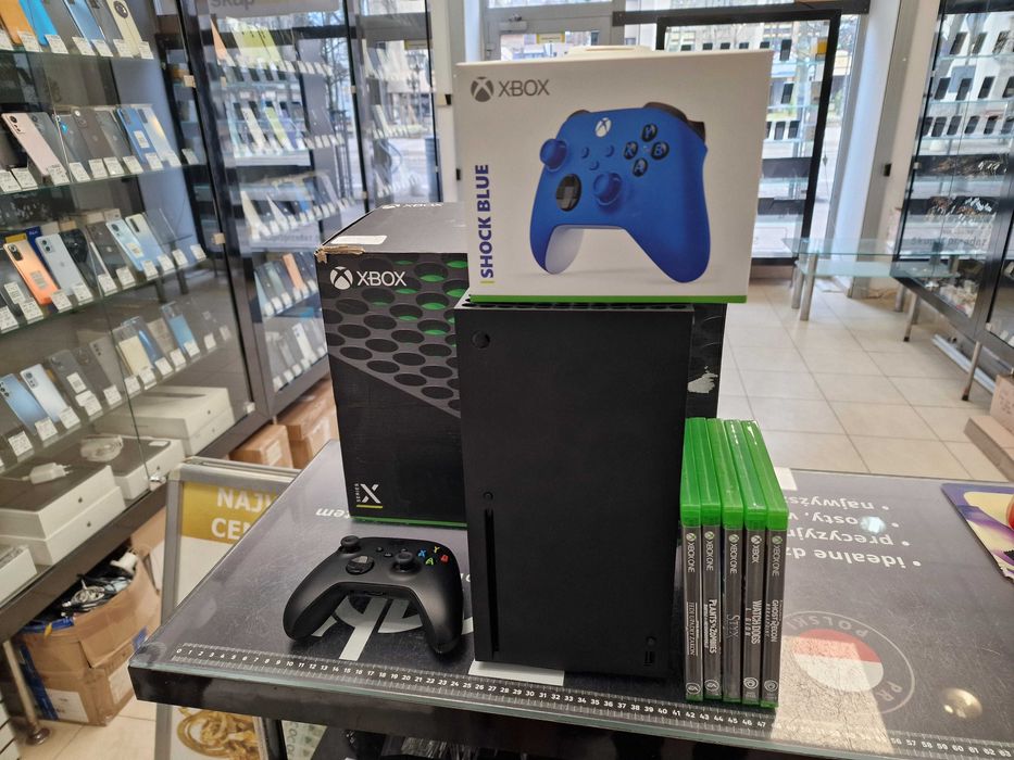 Xbox Series X 1TB/ 2 pady/ +5 gier/ +okablowanie/ Grade A/ GW6 MSC