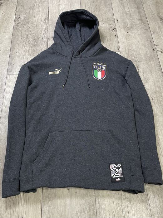 Puma Italia кофта балахон XL размер футбольная толстовка серая