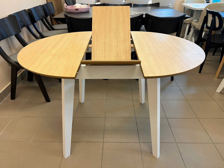 Стіл Марс Д90+30 кухонний круглий розкладний буковий на кухню бук