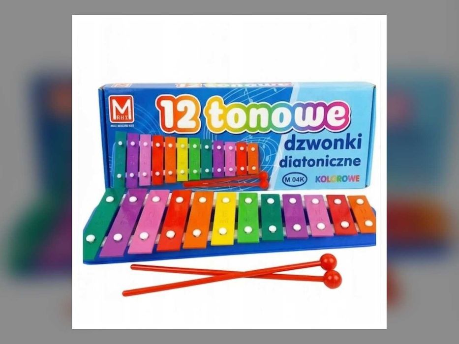 Nowe Cymbałki Szkolne 12 Tonowe Diatoniczne Metalowe 2 Pałeczki