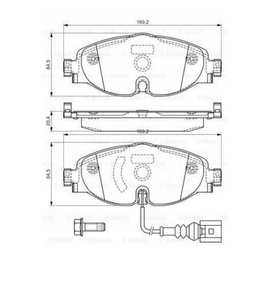 Nowe Bosch klocki hamulcowe tył Seat Ateca Leon Golf Audi A3 Passat