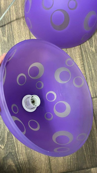 2 lampy ,wiszące fiolet