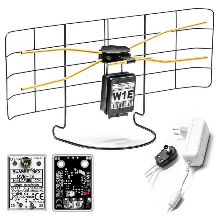 Najmocniejsza Antena Pokojowa W1E Czarna