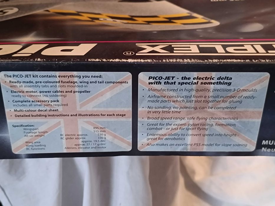 Large Box and Parts for Pico Line's Pico-Jet Radio-Controlled Aircraft64740209602562123