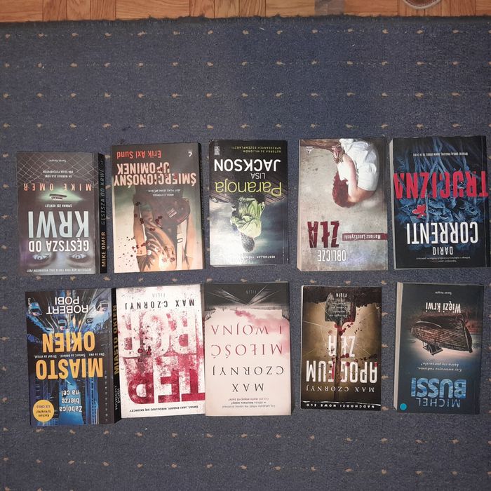 Zestaw książek, kryminałów i thrillerów