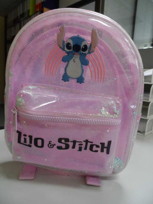 Mochila ZARA - Gliter - Lilo & Stitch - NOVA