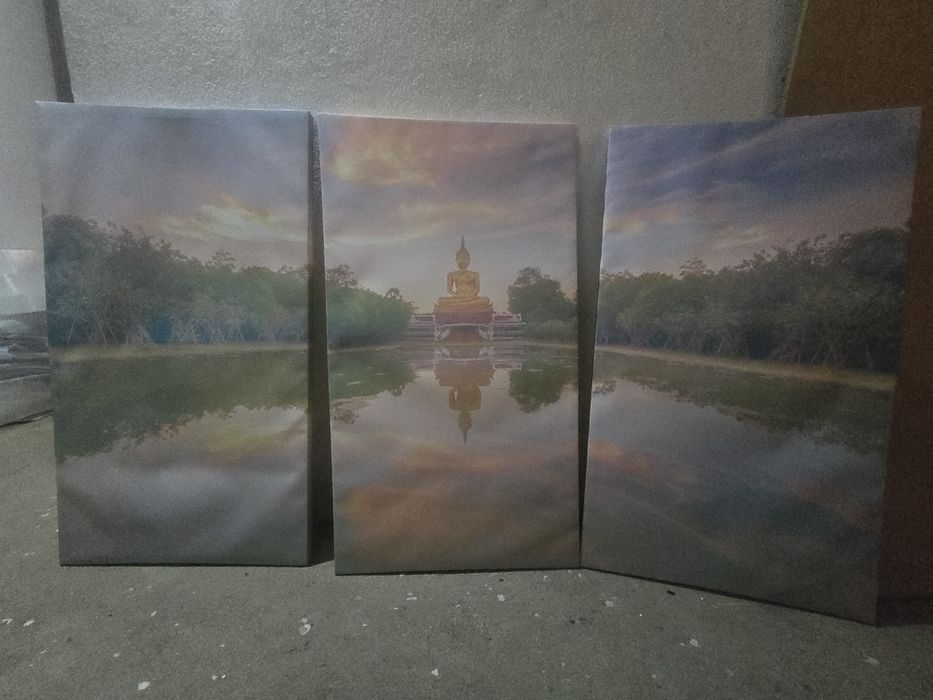 Quadro Buda conjunto de 3 quadros
