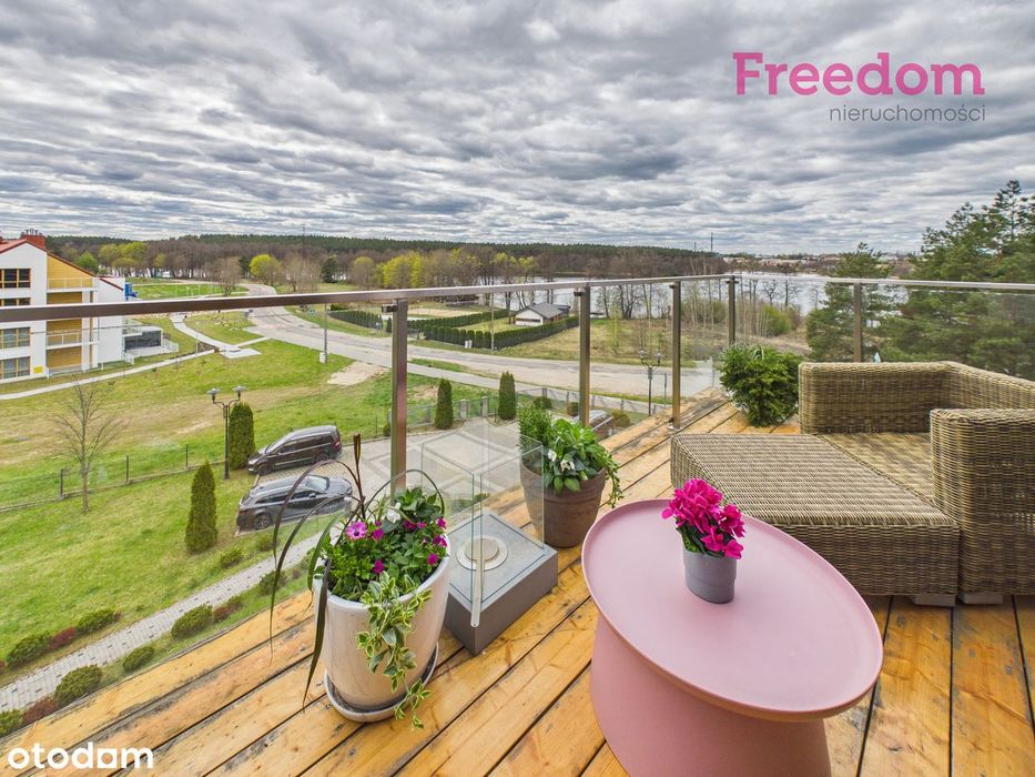 Apartament nad jeziorem Czos w Mrągowie - wł. linia brzegowa i pomost