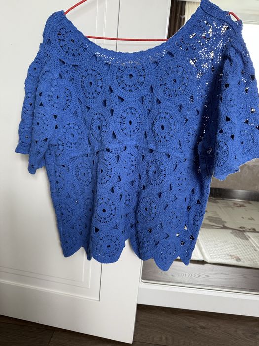 Футболка блуза  кроше Л Zara