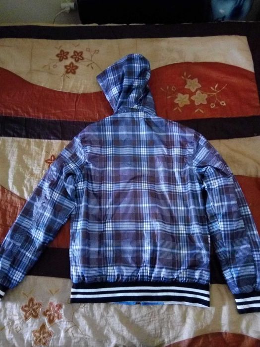 Casaco Azul Desportivo Dupla Face Impermiavel