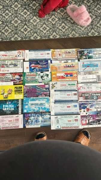 bilety kolekcjonerskie reprezentacji Polski w piłce  nożnej domowe