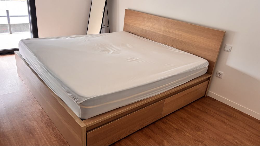 Cama 200x200 + colchão sleepfit com garantia