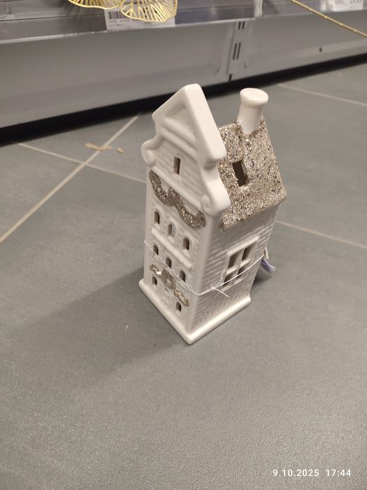 Nowy ceramiczny domek świąteczny dekoracyjny świecący