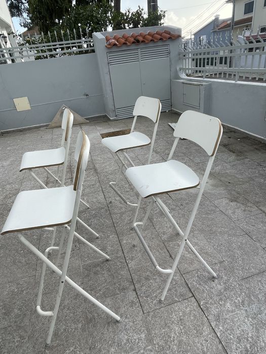 Cadeiras altas brancas – conjunto de 4
