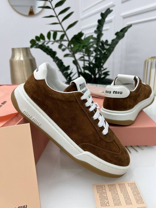 Sneakersy Miu Miu! Najnowszy model! Zamszowe! Skóra naturalna! 36-41