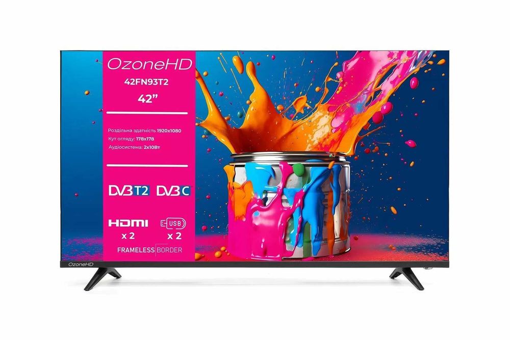 LED телевизор Full-HD,DVB-T2,C,USB OzoneHD 42FN93T2 Вихід навушників