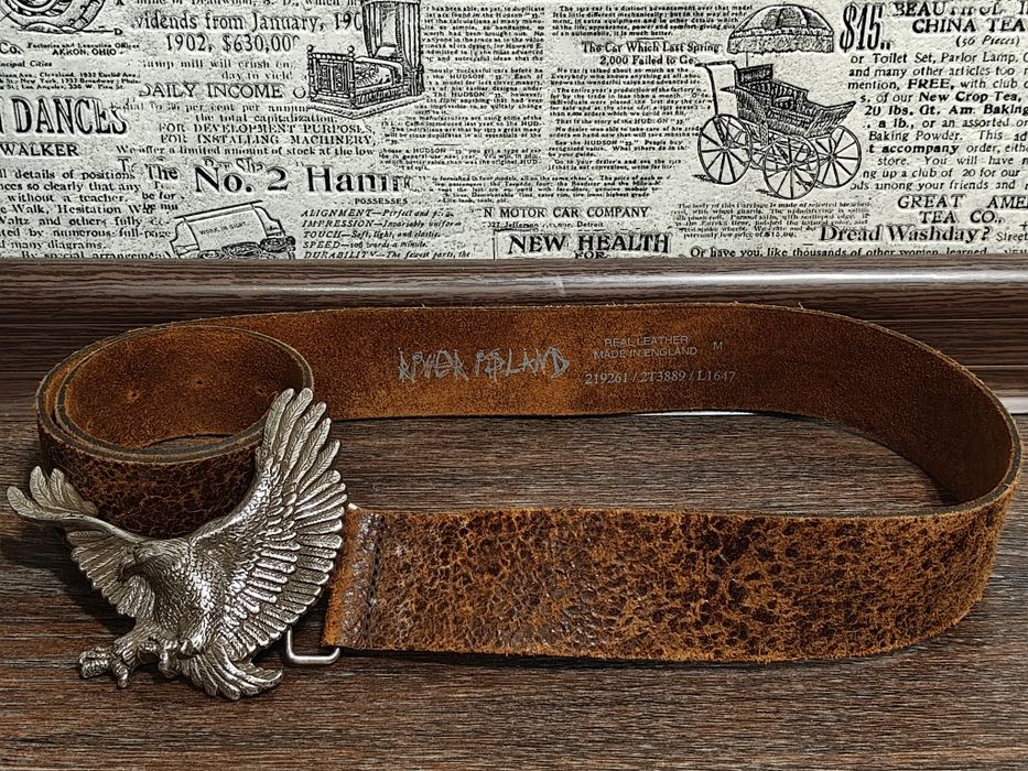 Кожаный ремень,пояс (ремінь шкіряний)River Island