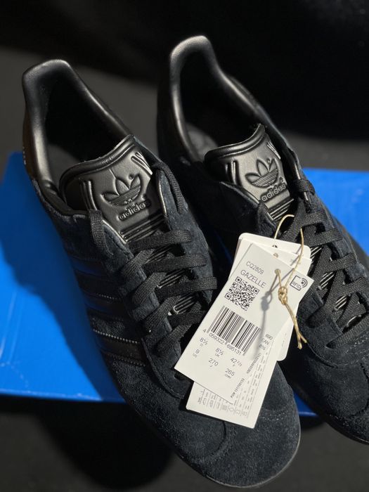 Кроссовки Adidas Gazelle black оригинал чёрные