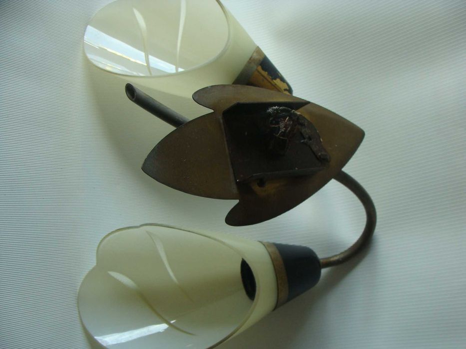 Dwupunktowa lampa ścienna z lat 50 rockabilly styl mid-century