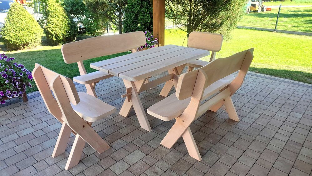 Meble Ogrodowe, Drewniane, Komplet, SZYBKI CZAS REALIZACJI *PRODUCENT*