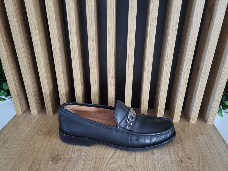 Mokasyny włoskie skóra Salvatore Ferragamo